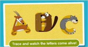 kids write abc letter animals